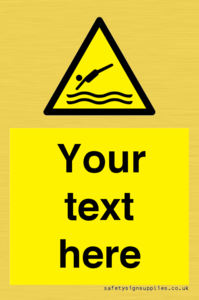 Custom Warning diving area